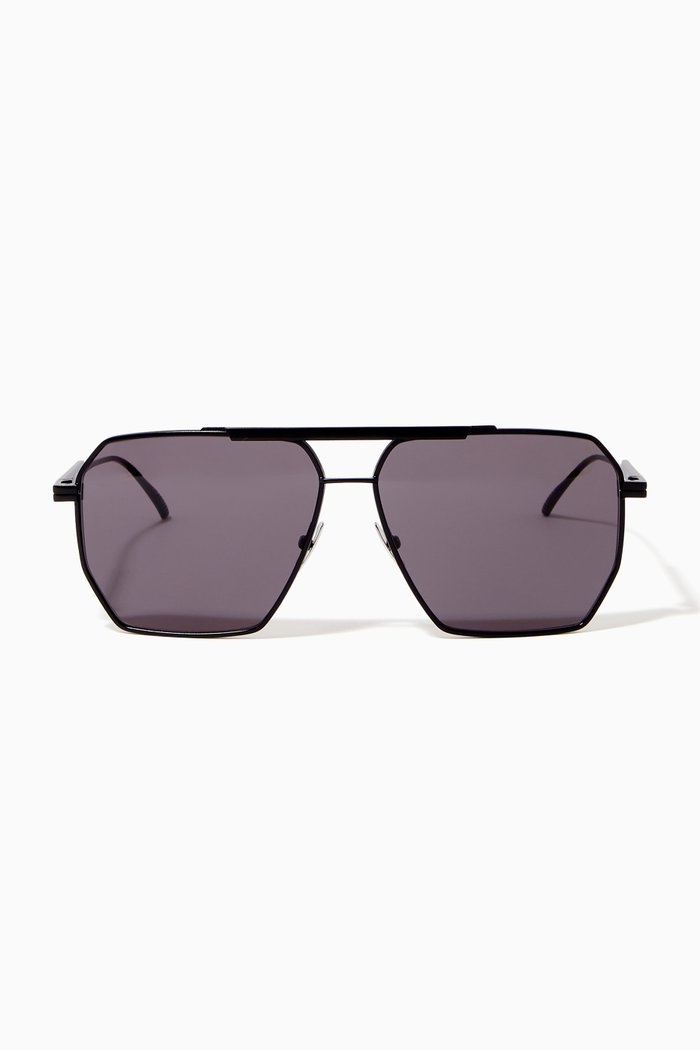 

Rectangular Sunglasses, Black