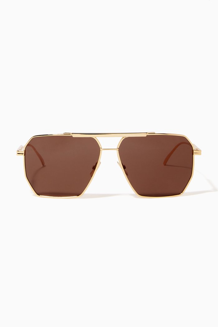 

Rectangular Sunglasses, Gold