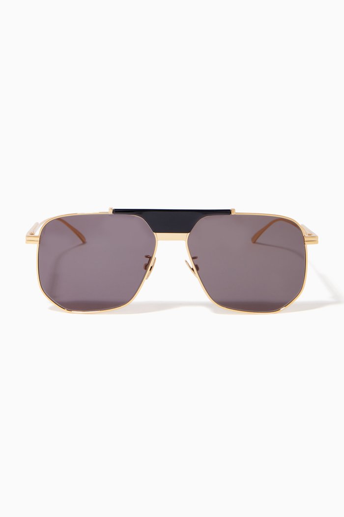 Rectangular Sunglasses, Gold