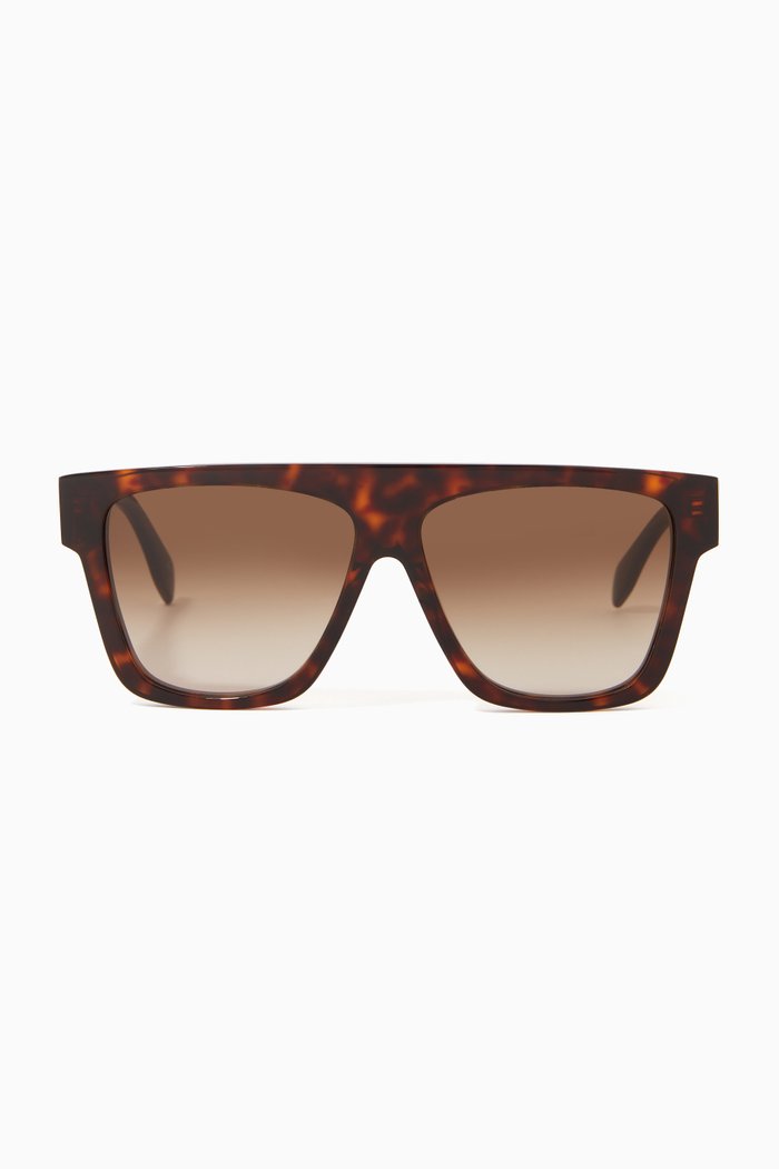 

Selvedge Flat Top Sunglasses, Brown