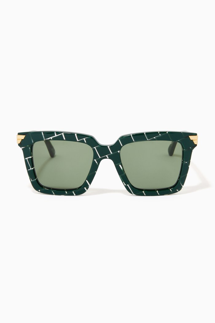Square Sunglasses, Green