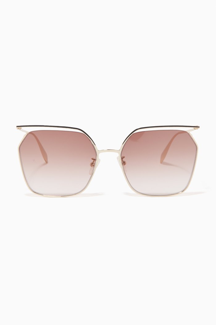 

The Cut Square Sunglasses, Gold