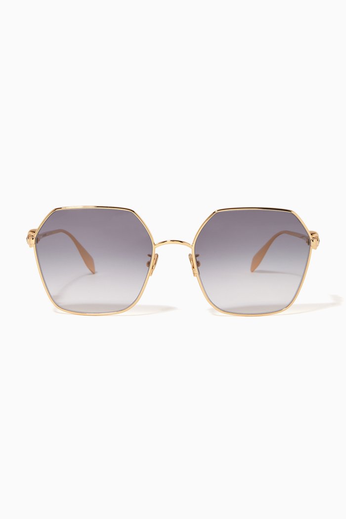 

Skull Droplets Sunglasses in Metal, Gold