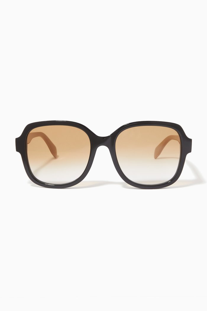 

Square Sunglasses, Black