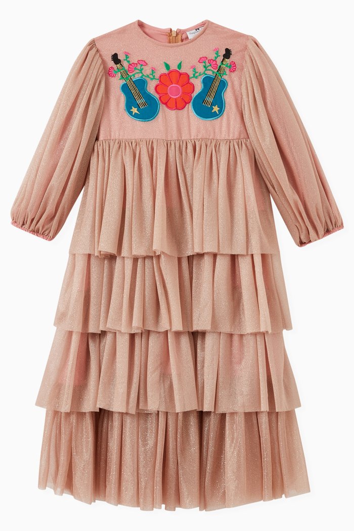 

Goldie Dress in Glitter Tulle, Gold