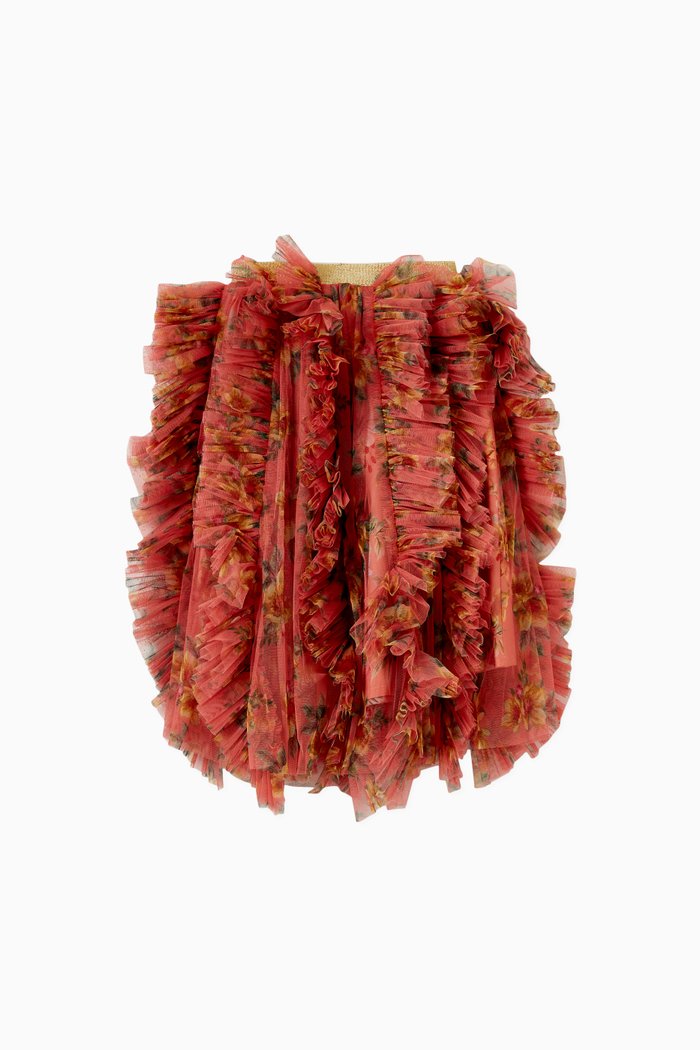 

Dolly Skirt in Floral Tulle, Multicolour