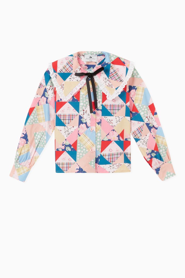 

Mary-Anne Top in Cotton Poplin, Multicolour