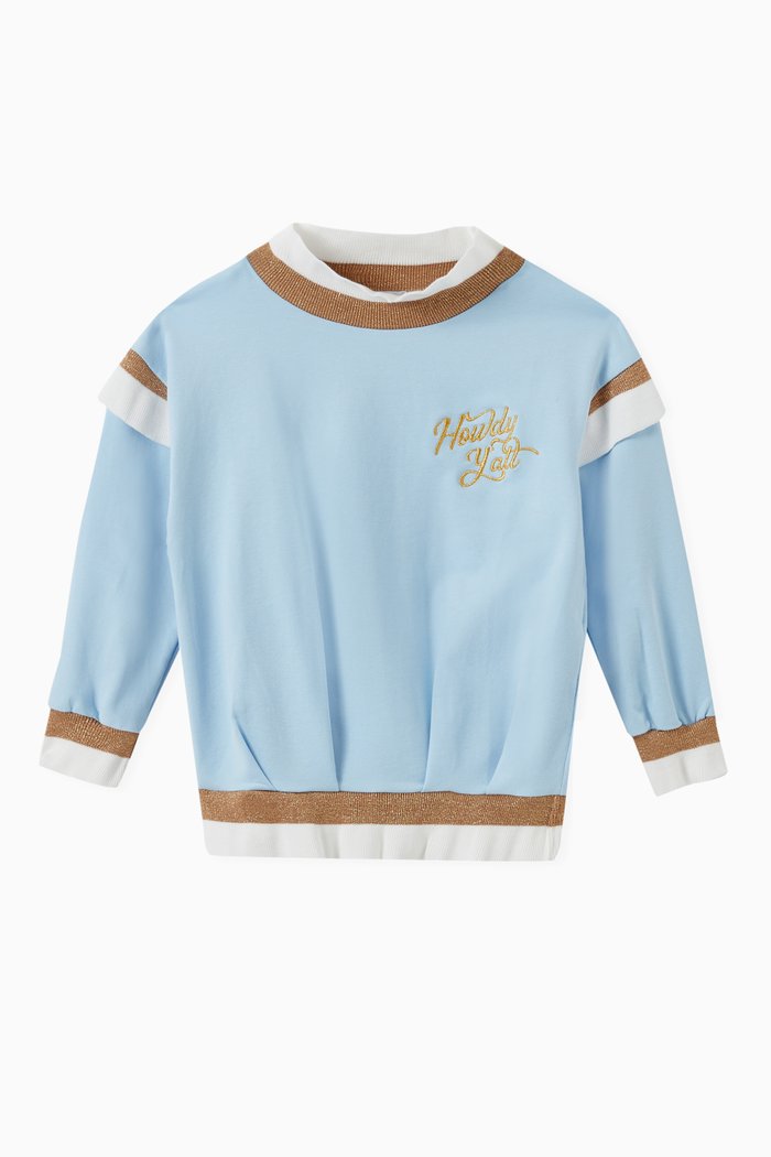 

Rose Top in Cotton Blend, Blue
