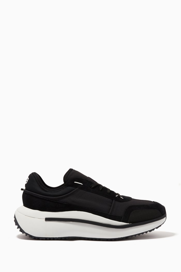

Ajatu Run Sneakers in Suede, Textile & Mesh, Black