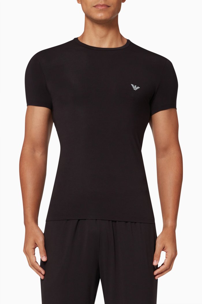 

N-45 Loungewear T-shirt in Modal, Black