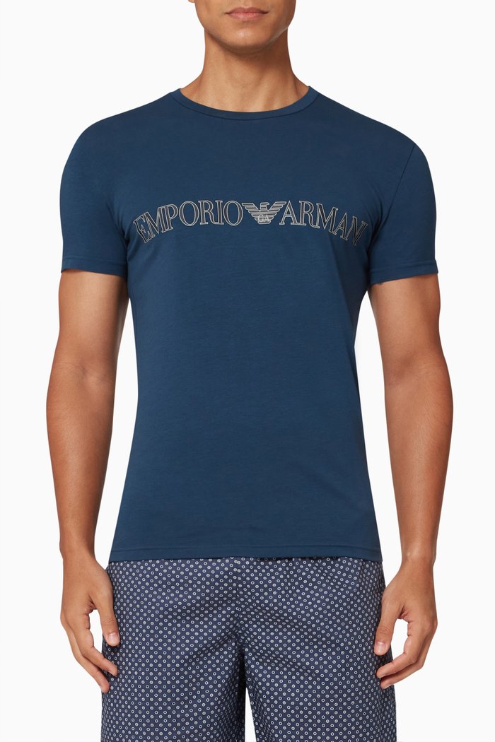 

N45 Megalogo Loungewear T-shirt in Jersey, Blue