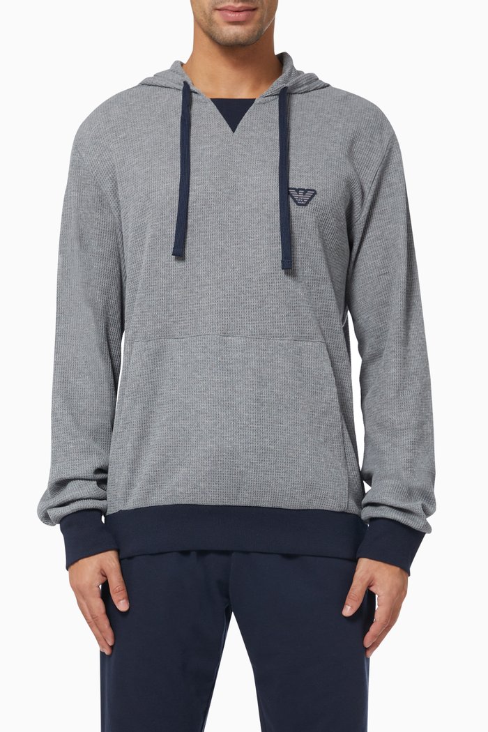 T46 Lounge Sweatshirt in Waffle Jersey, Grey