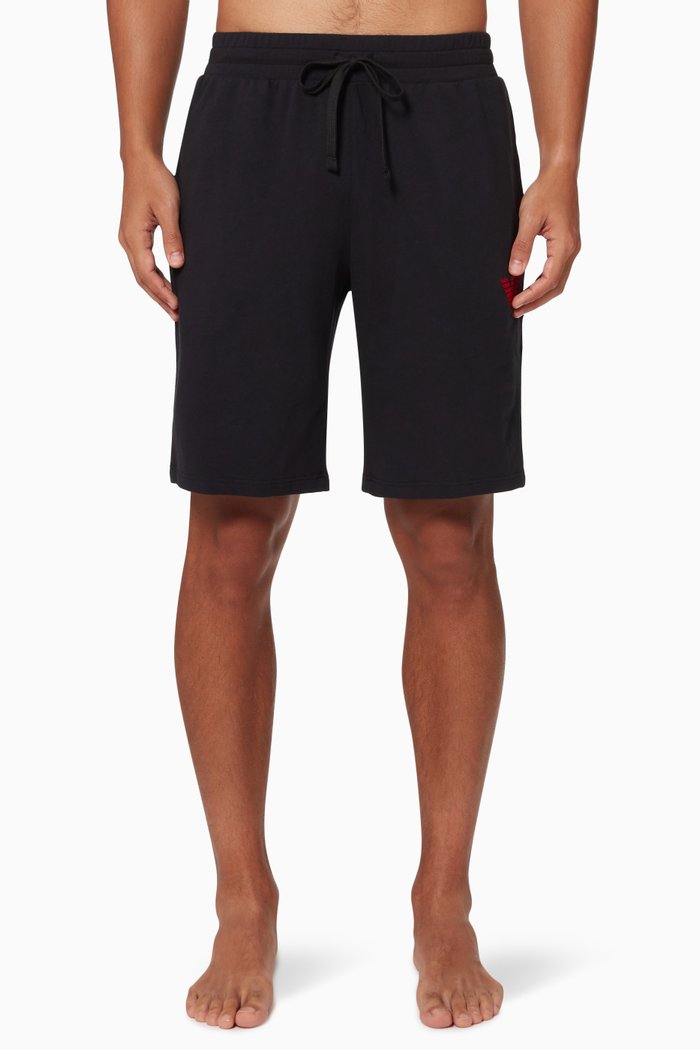 

T45 Loungewear Bermuda Shorts in Jersey, Black