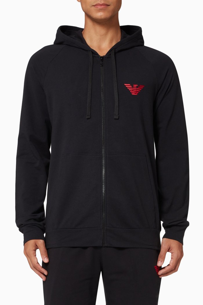 

T46 Loungewear Sweatshirt in Jersey, Black