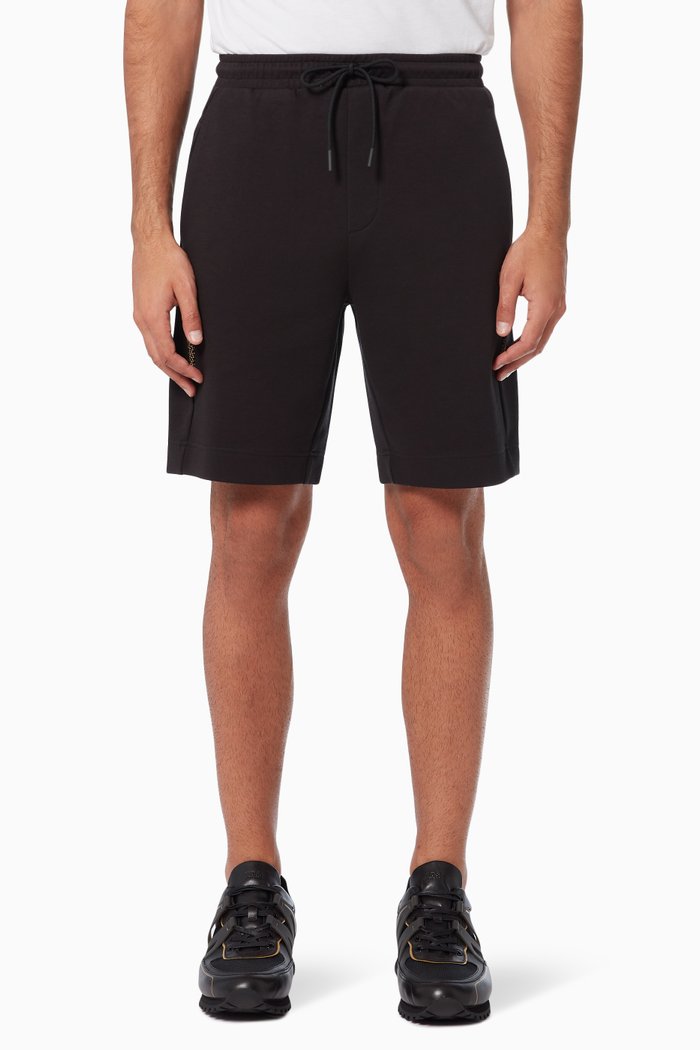 

Iconic Logo Shorts in Cotton, Black
