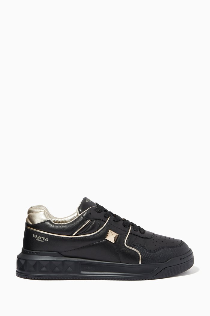 

Valentino Garavani One Stud Low-Top Sneakers in Nappa, Black