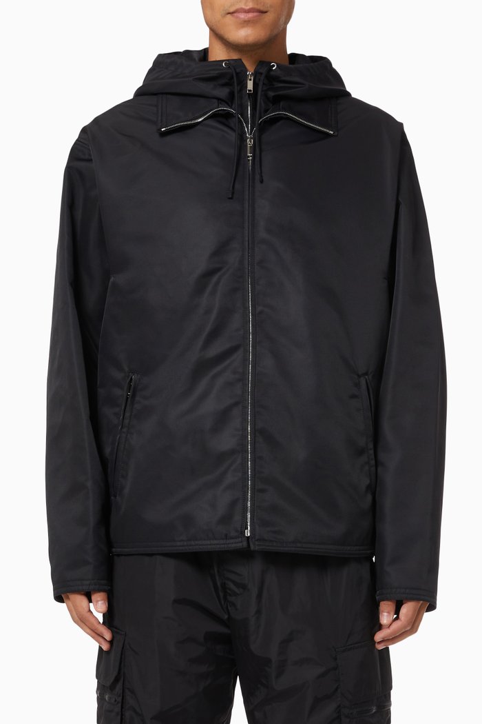 

Pea Coat in Nylon, Black
