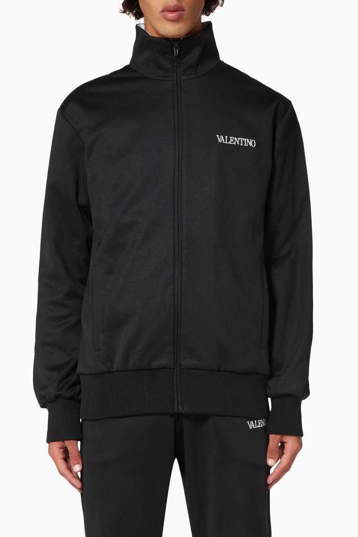 

Valentino Embroidered Sweatshirt in Cotton Jersey, Black