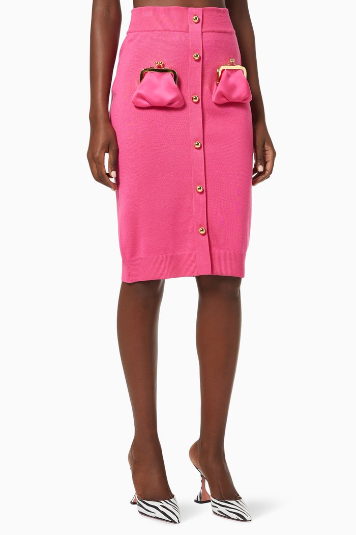 

Archive Purses Skirt in Wool, Pink