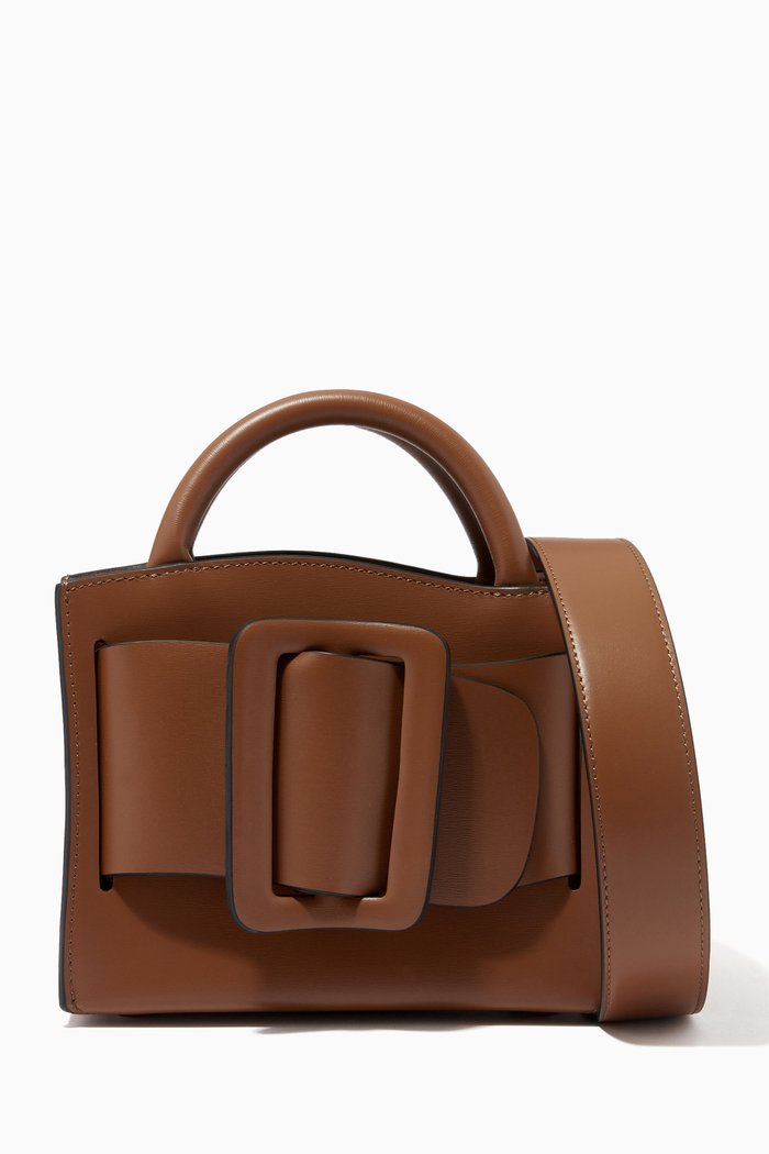 

Bobby 18 Gala Tote Bag in Palmellato Calfskin, Brown