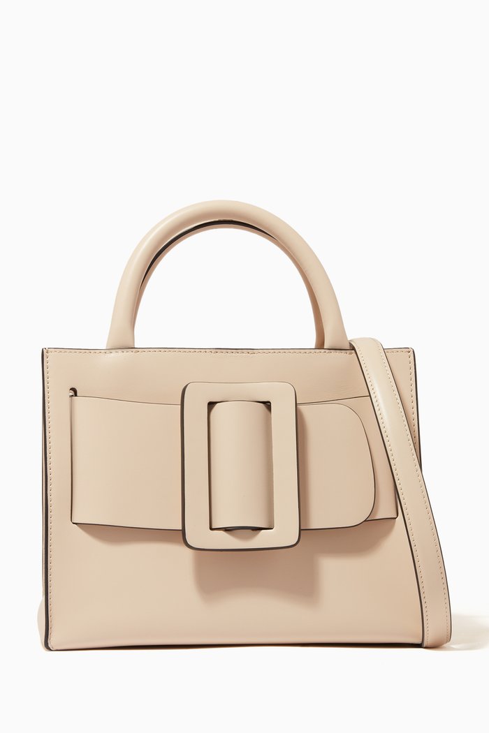 

Bobby 23 Tote Bag in Palmellato Calfskin, Neutral