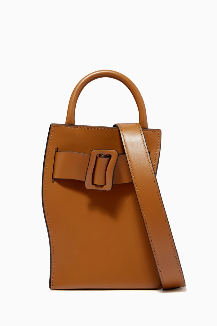 

Bobby Tourist Gala Tote Bag in Palmellato Calfskin, Brown