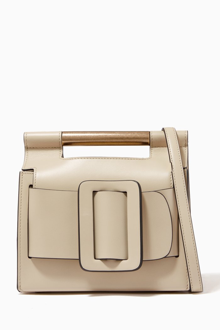 Romeo Tote Bag in Palmellato Leather, Neutral