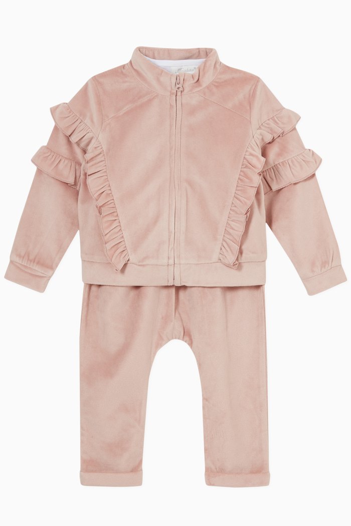 

Ruffle Jacket, Top & Pants Set, Pink