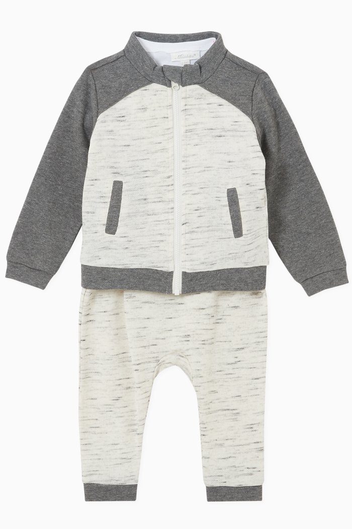 

Colourblock Hoodie, T-shirt and Track Pants Set, Set of 3, Multicolour