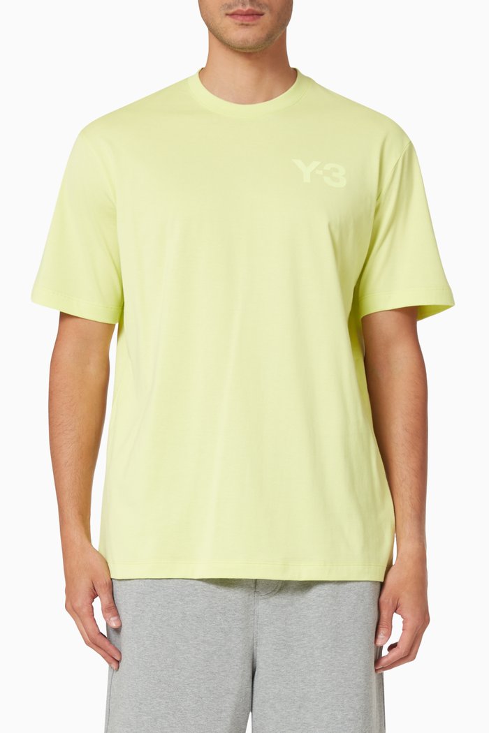 Y-3 Classic Logo T-shirt in Single Jersey, Yellow