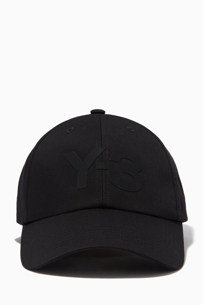 

Y-3 Logo Cap in Cotton Gabardine, Black