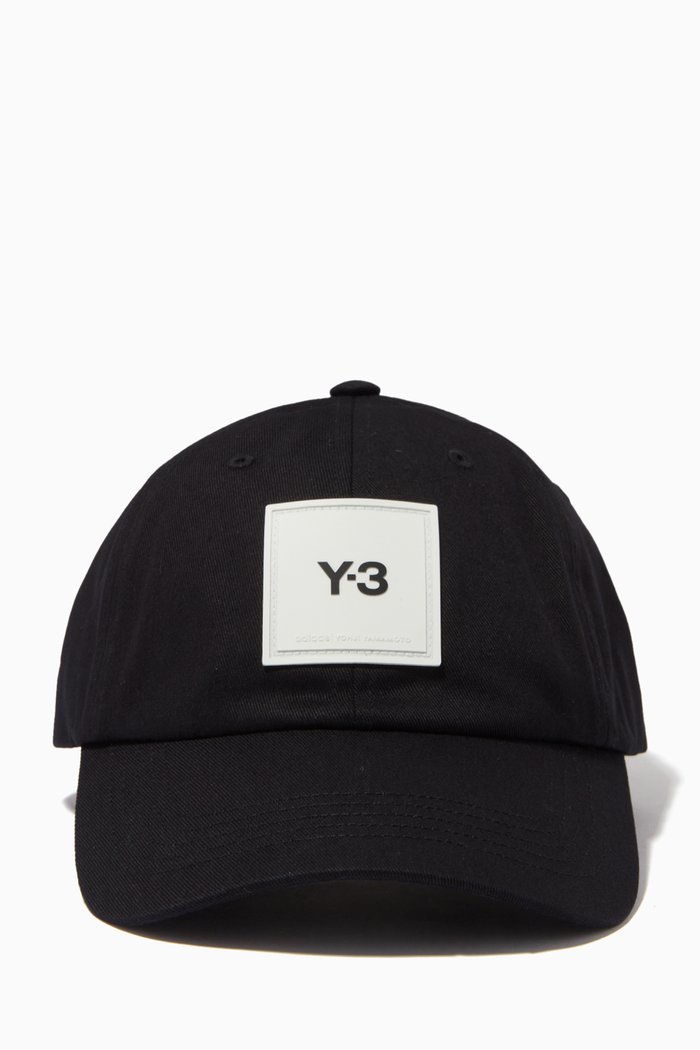 

Y-3 Square Label Cap in Cotton Twill, Black