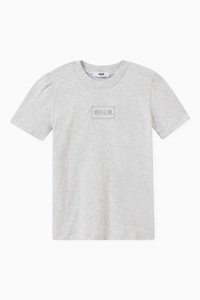 

Logo Print T-shirt in Cotton, Grey
