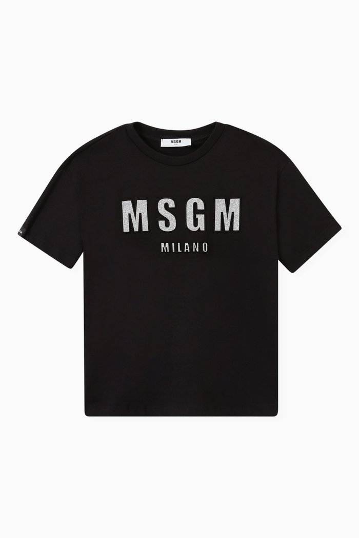 

Logo Print T-shirt in Cotton, Black