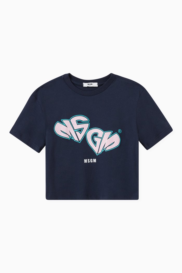 

Heart Logo T-shirt in Cotton, Blue