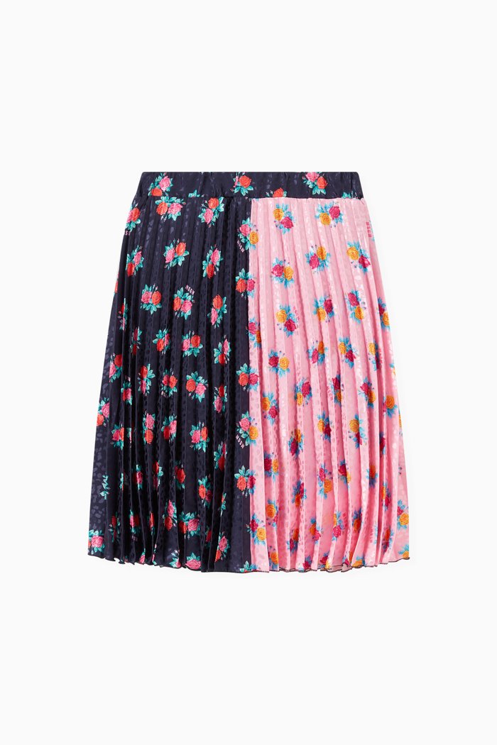 

Pleated Floral Skirt, Multicolour