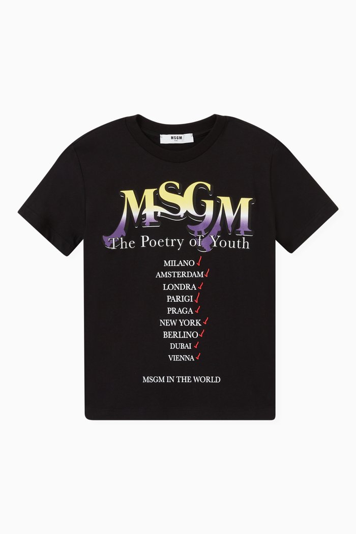 

Printed Logo T-shirt in Cotton, Black