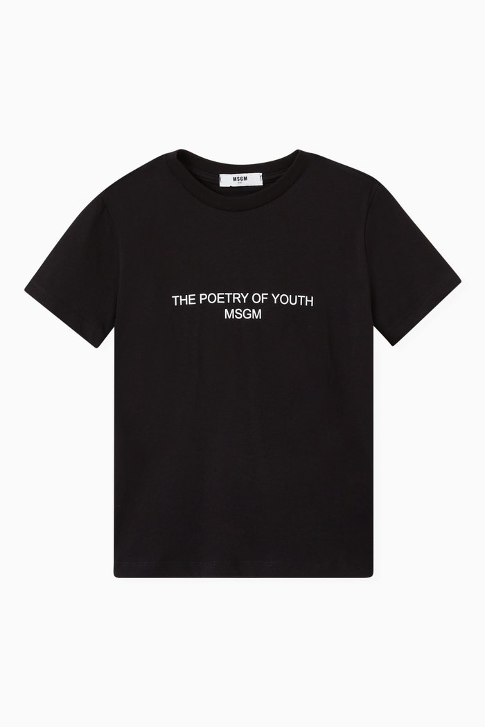 

Printed Logo T-shirt in Cotton, Black