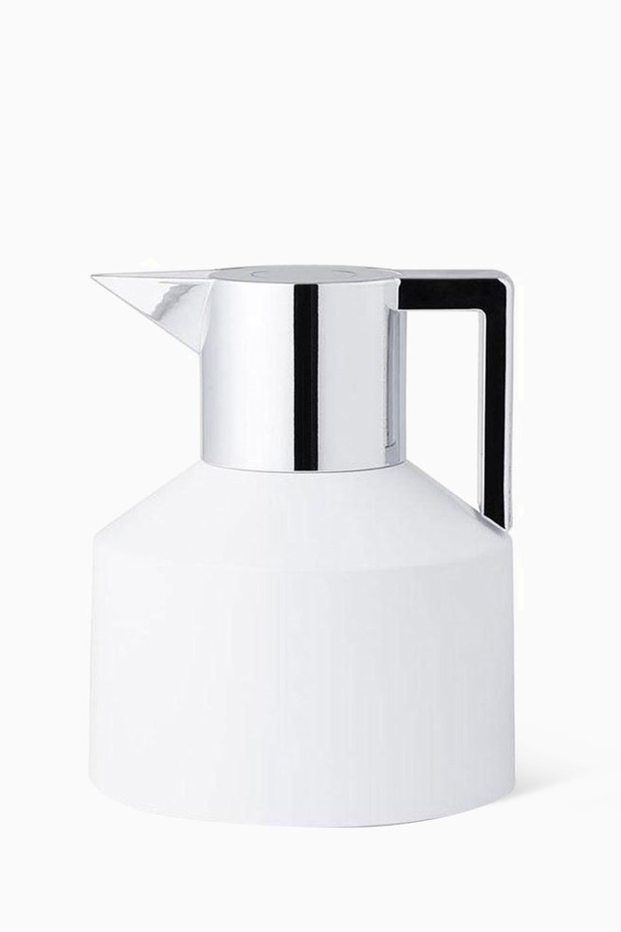 Geo Shiny Vacuum Flask, 1L, Silver