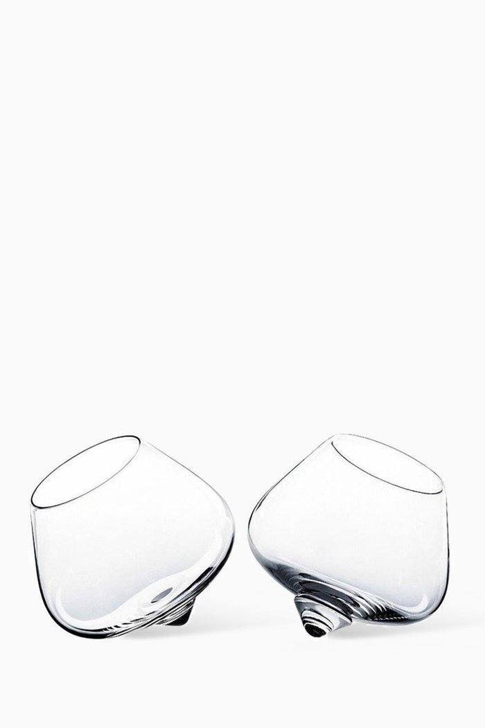 Curved Glass, Set of 2, Multicolour