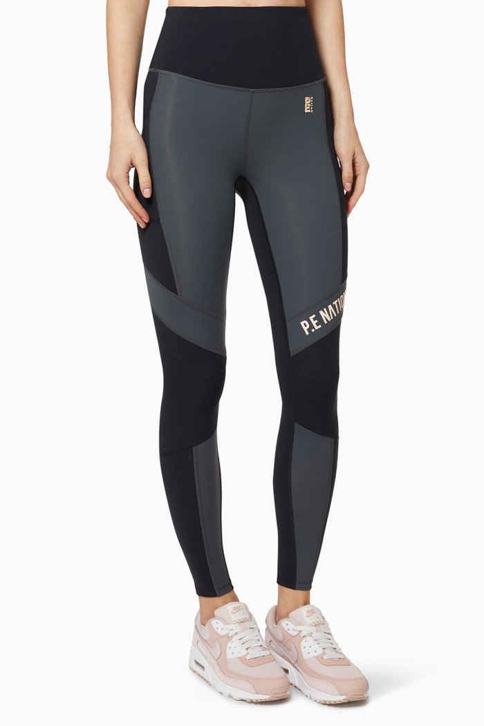 

League Leggings in Recycled Nylon, Black