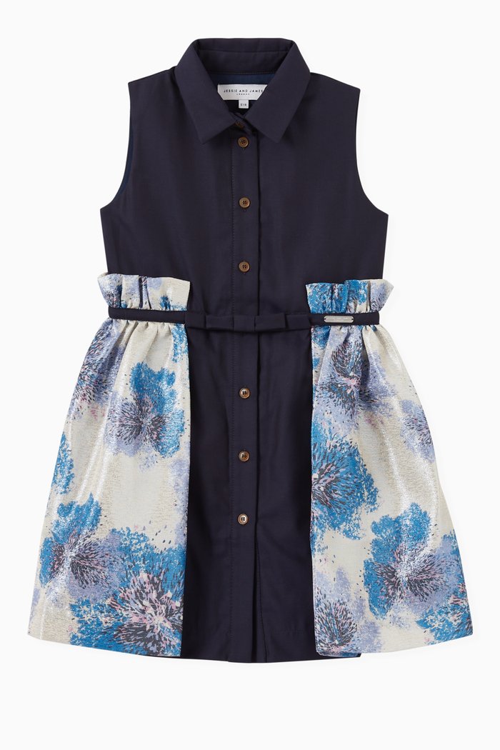 

Roma Dress in Cotton, Blue