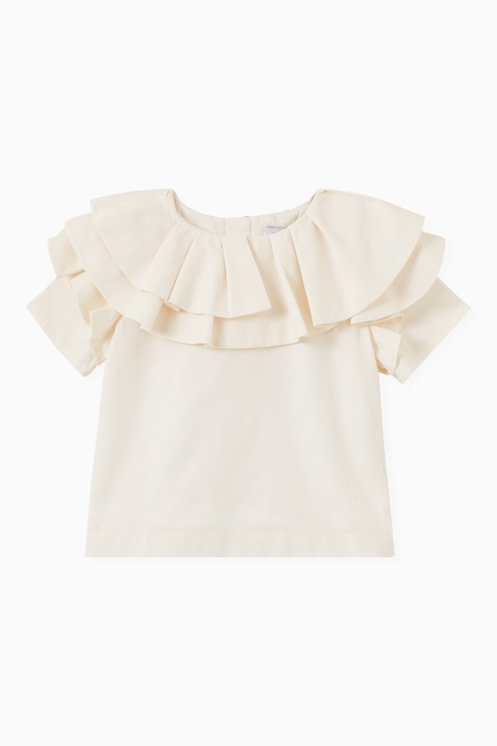 

Ruffle Top in Cotton, Neutral
