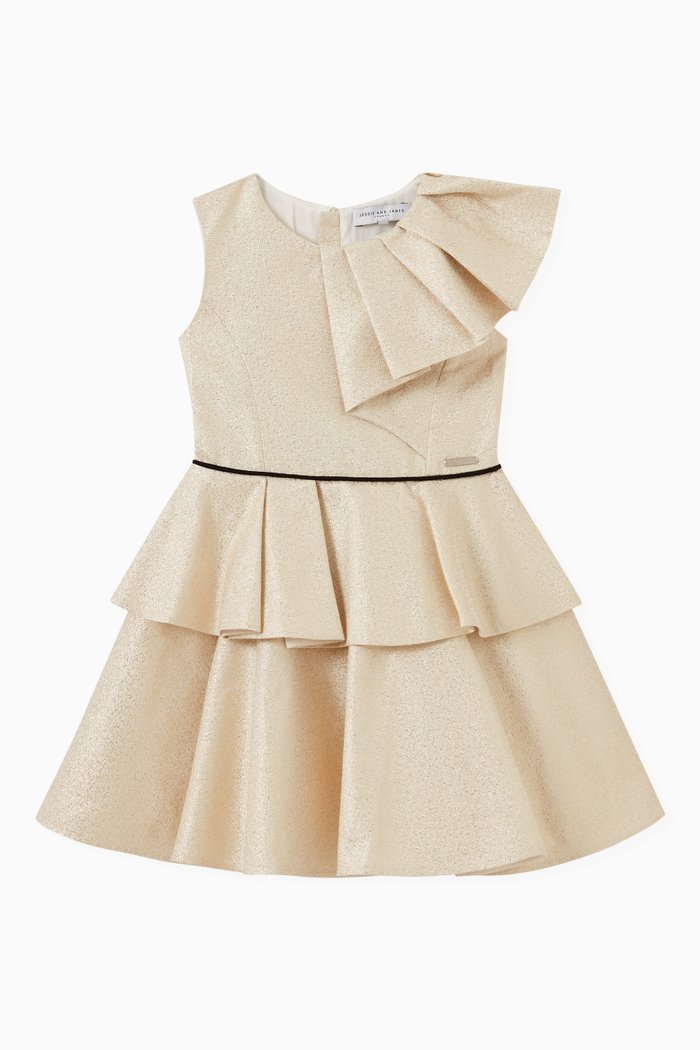 

Eve Dress in Cotton Blend, Gold