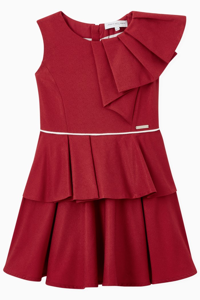 

Eve Dress in Cotton Blend, Red