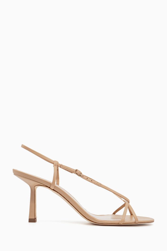 

Entwined 70 Strappy Sandals in Nappa, Neutral