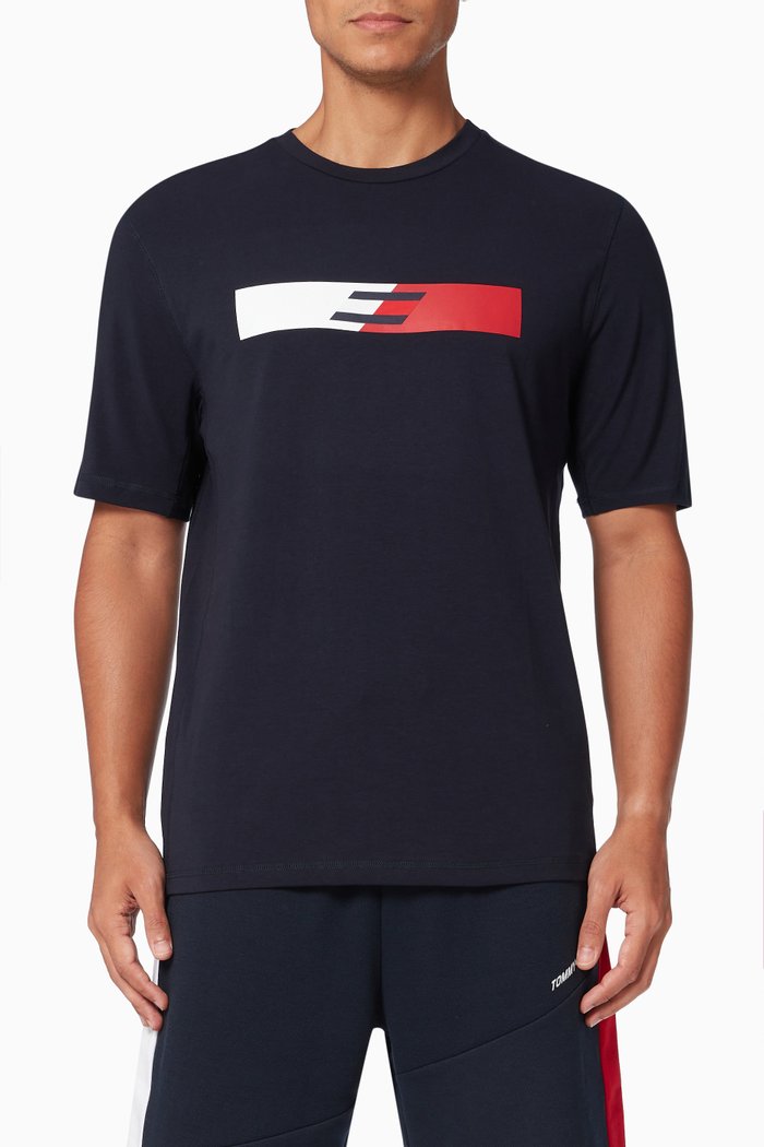 

Graphic Logo T-shirt in Cotton, Blue