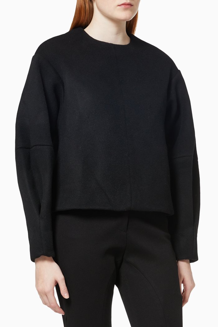 

Astral Cocoon Sweatshirt in Cotton Fleece, Black