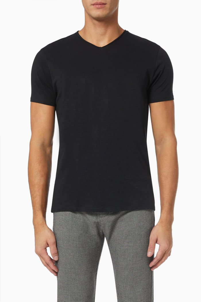 

L’Essentiel T-shirt in Slub Cotton, Black