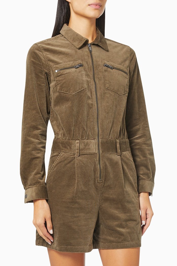 

Playsuit in Cotton Corduroy, Brown
